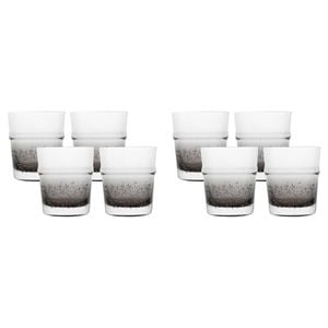 8pc Ecology Dion 260ml Hi Ball Tumbler Glassware Smoke Grey