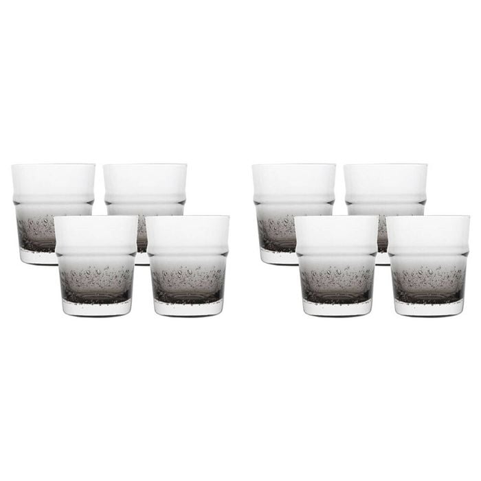 8pc Ecology Dion 260ml Hi Ball Tumbler Glassware Smoke Grey