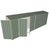 Build-a-Shed 0.8 x 6 x 2m Hinged Door Tunnel Shed with Double Hinged Side Doors - Green