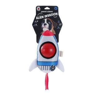 Paws & Claws Alien Invasion Pet Dog Toy Rocket Ship 30x18x9cm