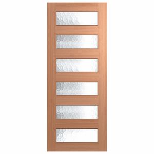 Hume 2040 x 820 x 40mm Entrance Door SPM Savoy Cathedral Glass XS26