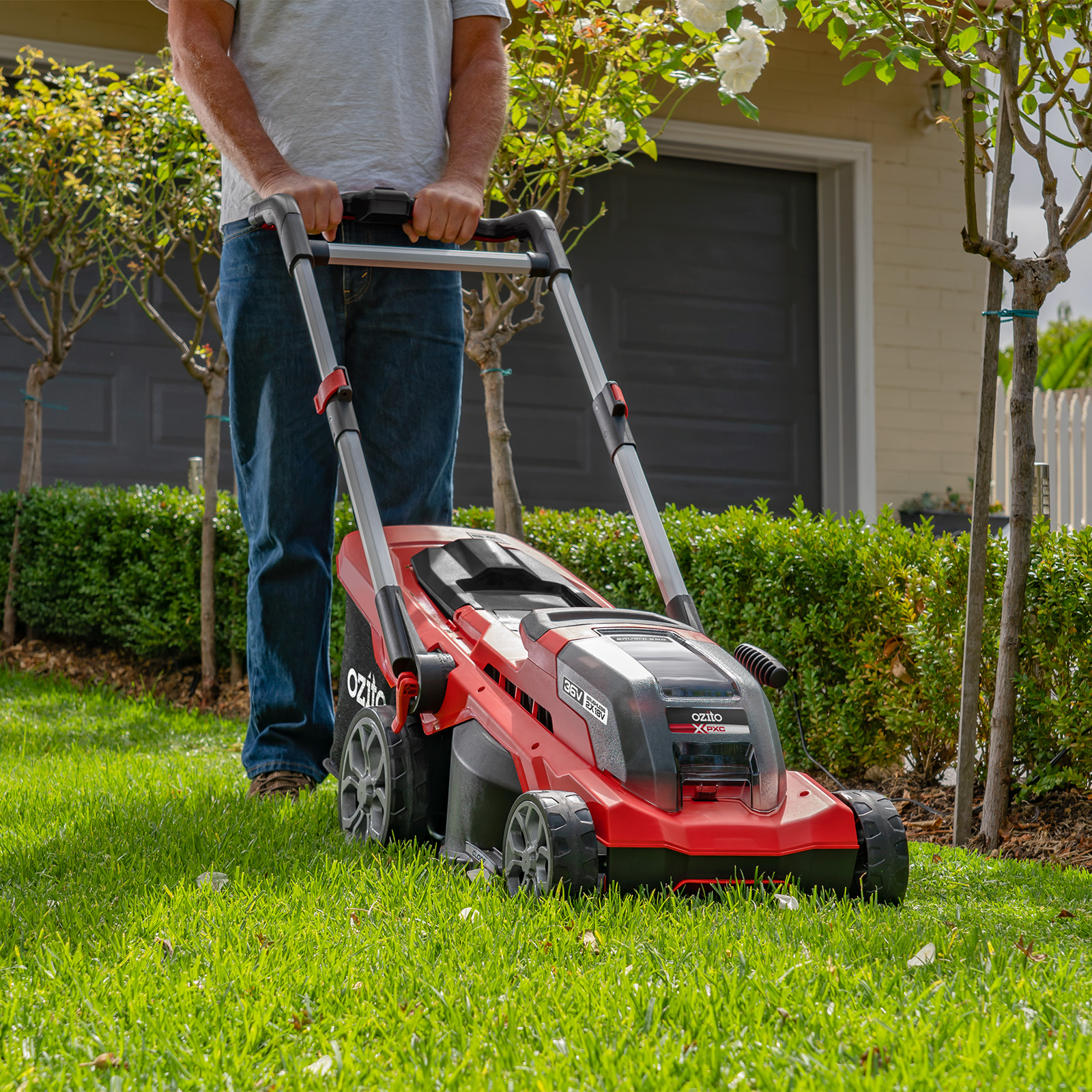 Bunnings ozito lawn mower battery sale