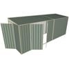 Build-a-Shed 1.5 x 5.2 x 2m Double Hinged Side Door Skillion Shed - Green