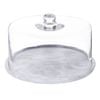Davis & Waddell Nuvolo Marble Round Dome Grey & Clear 29x18cm