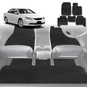 6D Diamond Car Floor Mats for Toyota Aurion 2012-2017-Full Set-Black-Outback GT