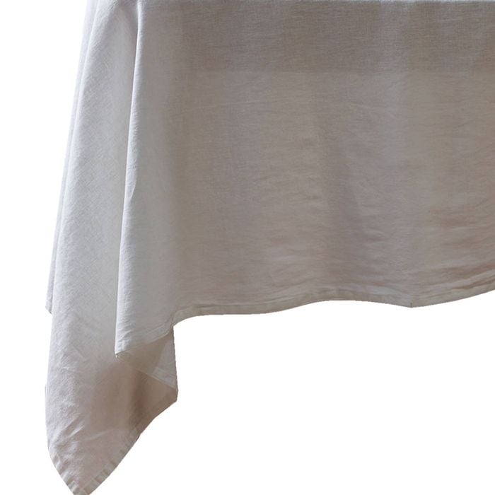 Vintage Design Homewares White Vintage Washed Linen Cotton Tablecloth 150x275cm