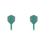 2x Target K-Flex Moulded Flight & Shaft No.6 Short - Green