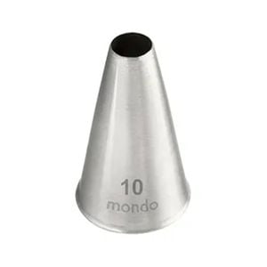 Mondo Stainless Steel #10 Round Piping Tip - Silver