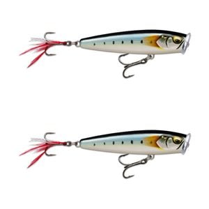 2x Rapala 9.5cm Skitter Pop Elite Topwater Fishing Lures - Gilded Maiwashi