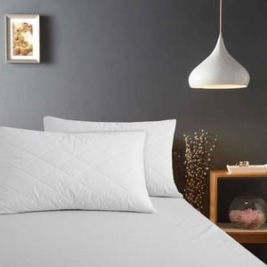 Sleepcare 100% Cotton Quilted Pillow Protector (2 Pack)