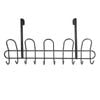 Adoored 15 Black Hook Over-The-Door Hook Rack