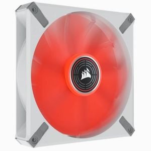 Corsair ML ELITE Series, ML140 LED ELITE WHITE, 140mm Magnetic Levitation Red LED Fan with AirGuide, Single Pack(LS)