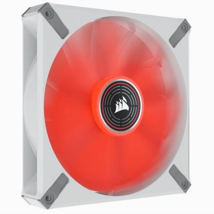 Corsair ML ELITE Series, ML140 LED ELITE WHITE, 140mm Magnetic Levitation Red LED Fan with AirGuide, Single Pack(LS)