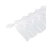 Suntuf 1270 x 150 x 150cm Clear Corrugated Polycarbonate Ridge Cap