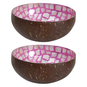 2x Musk 13cm Decorative Coco MOP Bowl Container Home Tabletop Desk Decor Round