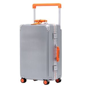 AIRWAY Titan Plus- Aluminium Frame Suitcase Medium Check-In Luggage 24 Inch