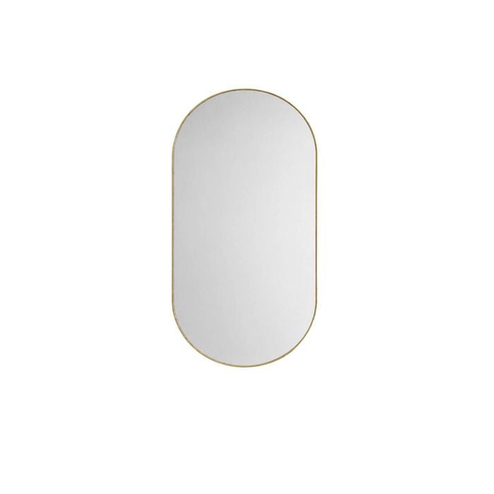 Attica 900 x 450mm Brushed Gold Nobu Framed Mirror