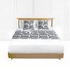 SOGA 1.5m Light Black Luxury Mottled Bed Runner Set of 3