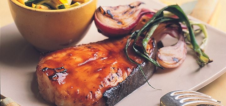 BBQ fish and onions