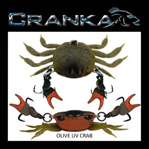 Cranka Crab Light 3.9g Hard Body Fishing Lure Olive UV Crab