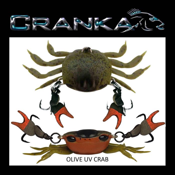Cranka Crab Light 3.9g Hard Body Fishing Lure Olive UV Crab
