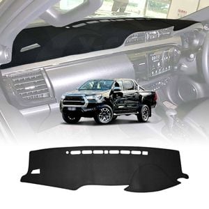 3D Dash Mat Pad Cover Non-Slip for Toyota Hilux 2015-2025 Microfiber Leather