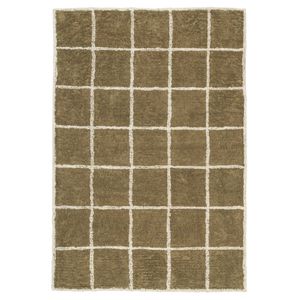 Loopsie-400cm X 300cm-zanzibar Green Grid Cotton Rug