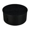 Norman 80cm Timber Round Coffee Table With Storage Black