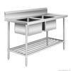 Modular Systems Double Left Sink Bench With Pot Undershelf Dsb7-1500l/a