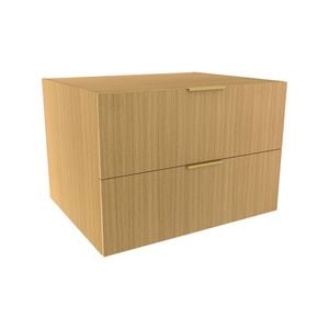 Lugna 512 x 750 x 580mm Sand 2 Drawer Storage Cabinet