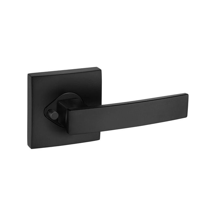 Gainsborough Matt Black Neue Series Square Rose Angular Privacy Leverset