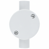 DETA 20mm Grey PVC Conduit 2 Way Left Hand Junction Box - Single Pack