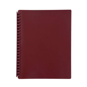 Marbig A4 20 Pocket Refillable Display Book (Maroon)