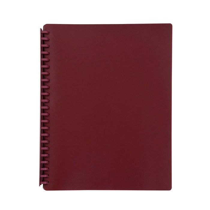 Marbig A4 20 Pocket Refillable Display Book (Maroon)