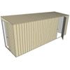 Build-a-Shed 1.5 x 5.2 x 2m Single Hinged Side Door Skillion Shed - Cream