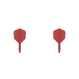 2x Target K-Flex Moulded Flight & Shaft No.6 Medium - Red