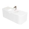 CIBO 1200mm White Ripple Luxe Vanity With Ceramic Top & Integrated Basin