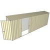 Build-a-Shed 0.8 x 6 x 2m Single Hinged Door Skillion Shed with Double Sliding Side Doors - Cream