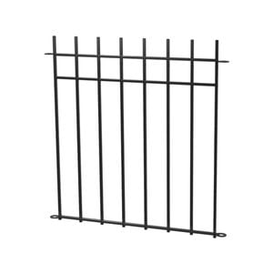 Peak 860mm Black Steel No-Dig Fencing Manchester Fence Panel