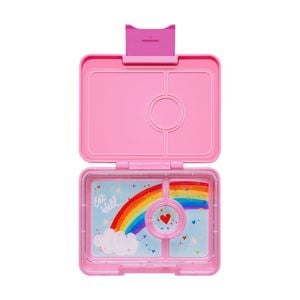Yumbox Kids Snack Box 3 Compartment Leakproof lunchbox Rainbow Power Pink