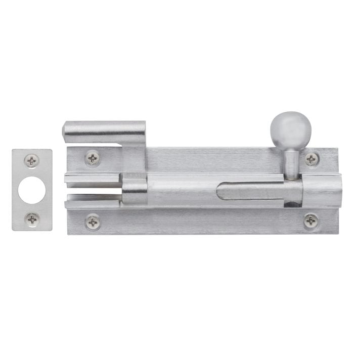 Delf 100 x 32 x 9.5mm Cranked Barrel Bolt Offset Satin Chrome