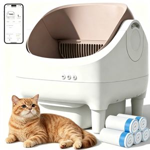 Advwin Self Cleaning Cat Litter Box + 100 Count Cat Litter Box Liners