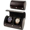 Catzon Watch Travel Case Leather Portable Roll Organizer-black2slot