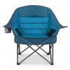 Costway Folding Camping Moon Chair Armchair Seat Beach Fishing Blue