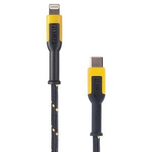 DeWALT 1.2m Lightning To USB-C Charging Cable Reinforced With Kevlar