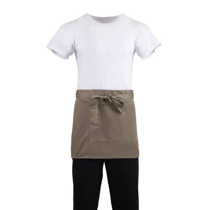 Whites Waist Apron Polycotton Tan 750x373mm Hospitality Service Uniform