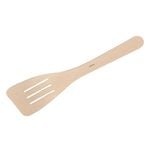 Euroline 30cm Wooden Slotted Curved Spatula Cooking Utensil - Beige