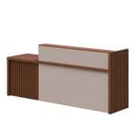Modern Furniture KNOX 240cm Reception Desk Left Panel - Walnut