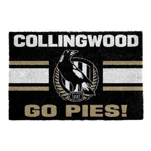 AFL 60 x 40cm Collingwood Coir & PVC Doormat - Single