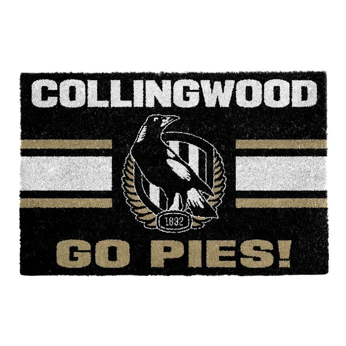 AFL 60 x 40cm Collingwood Coir & PVC Doormat - Single